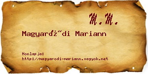 Magyaródi Mariann névjegykártya